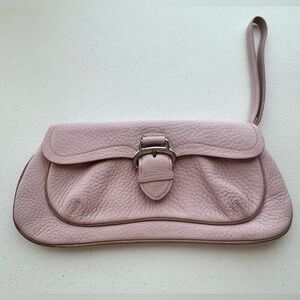 Vintage Cole Haan Baby Pink Leather Clutch Wristlet